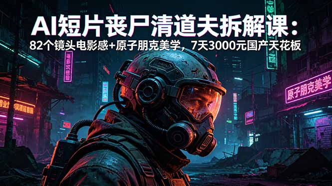 AI短片《丧尸清道夫》拆解课：82个镜头电影感+原子朋克美学，7天3000元国产天花板-HEIXMI（中国站）