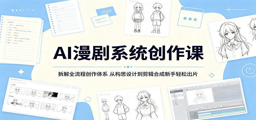 AI漫剧系统创作课：拆解全流程创作体系，从构思设计到剪辑合成新手轻松出片-HEIXMI（中国站）