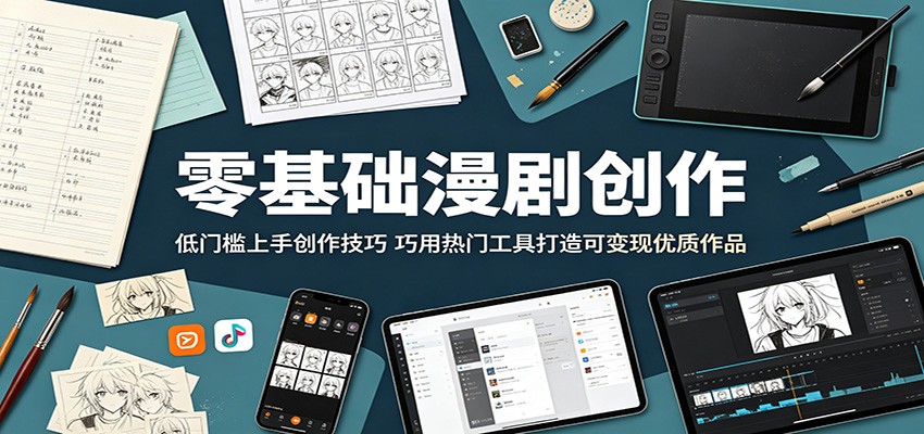 零基础漫剧创作：低门槛上手创作技巧，巧用热门工具打造可变现优质作品-HEIXMI（中国站）
