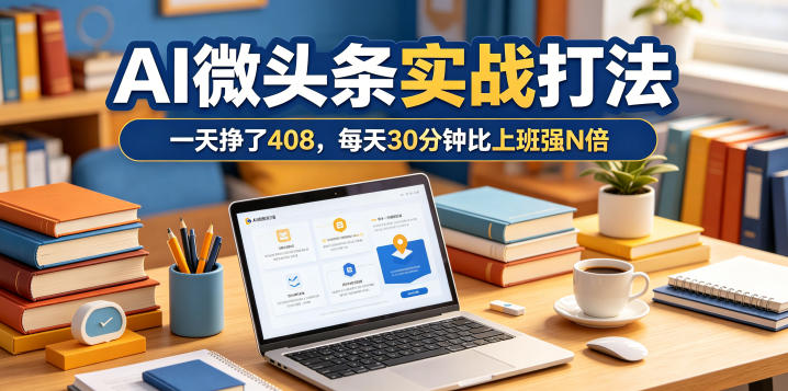 一天挣了408，AI微头条实战打法，每天30分钟比上班强N倍-HEIXMI（中国站）