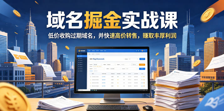 域名交易掘金实战课，低价收购过期域名，并快速高价转售，賺取丰厚利润【原创双语字幕】-HEIXMI（中国站）