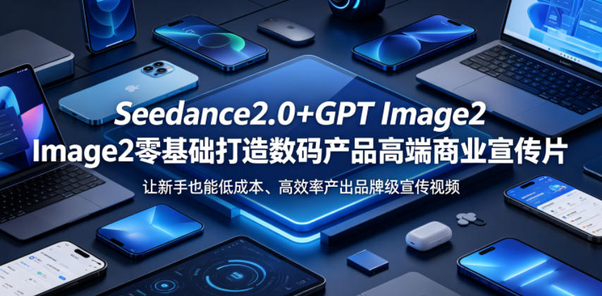 Seedance2.0+GPT Image2零基础打造数码产品高端商业宣传片，让新手也能低成本、高效率产出品牌级宣传视频-HEIXMI（中国站）