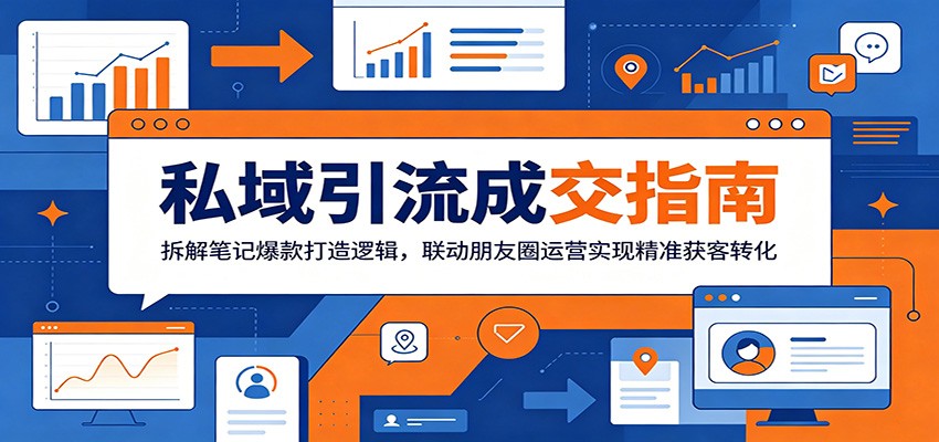 私域引流成交指南：拆解笔记爆款打造逻辑，联动朋友圈运营实现精准获客转化-HEIXMI（中国站）