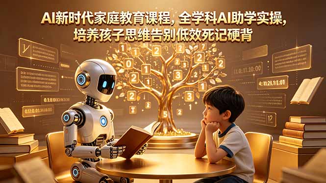 AI新时代家庭教育课程，全学科AI助学实操，培养孩子思维告别低效死记硬背-HEIXMI（中国站）