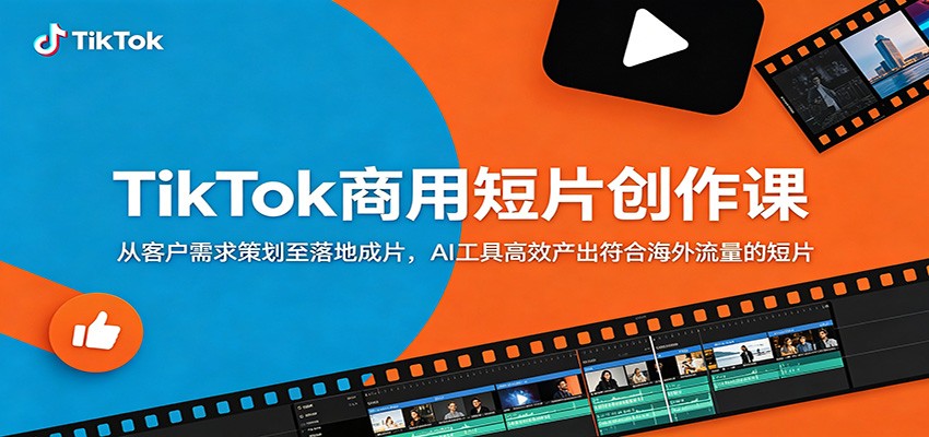TikTok商用短片创作课：从客户需求策划至落地成片，AI工具高效产出符合海外流量的短片-HEIXMI（中国站）