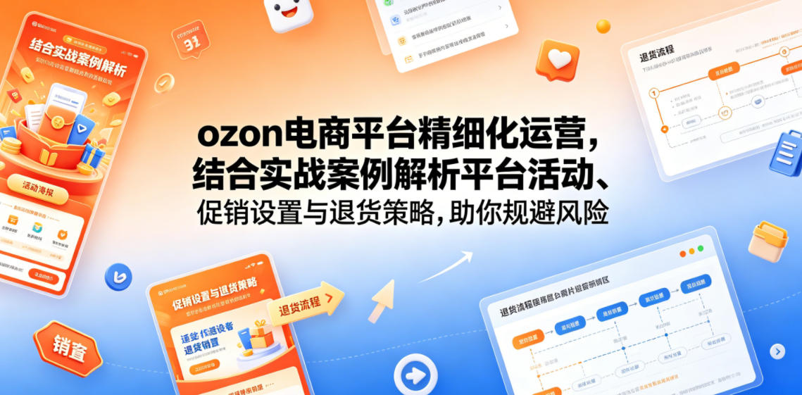 ozon电商平台精细化运营，结合实战案例解析平台活动、促销设置与退货策略，助你规避风险、提升销量-HEIXMI（中国站）