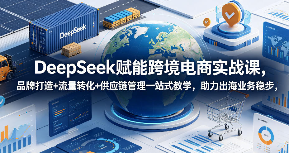 DeepSeek赋能跨境电商实战课，品牌打造+流量转化+供应链管理一站式教学，助力出海业务稳步发展-HEIXMI（中国站）