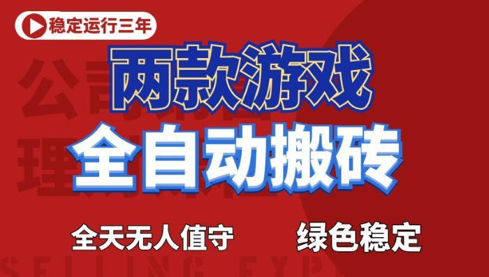 海外游戏全自动搬砖，日入1k+，全天无人值守，绿色稳定！【揭秘】-HEIXMI（中国站）