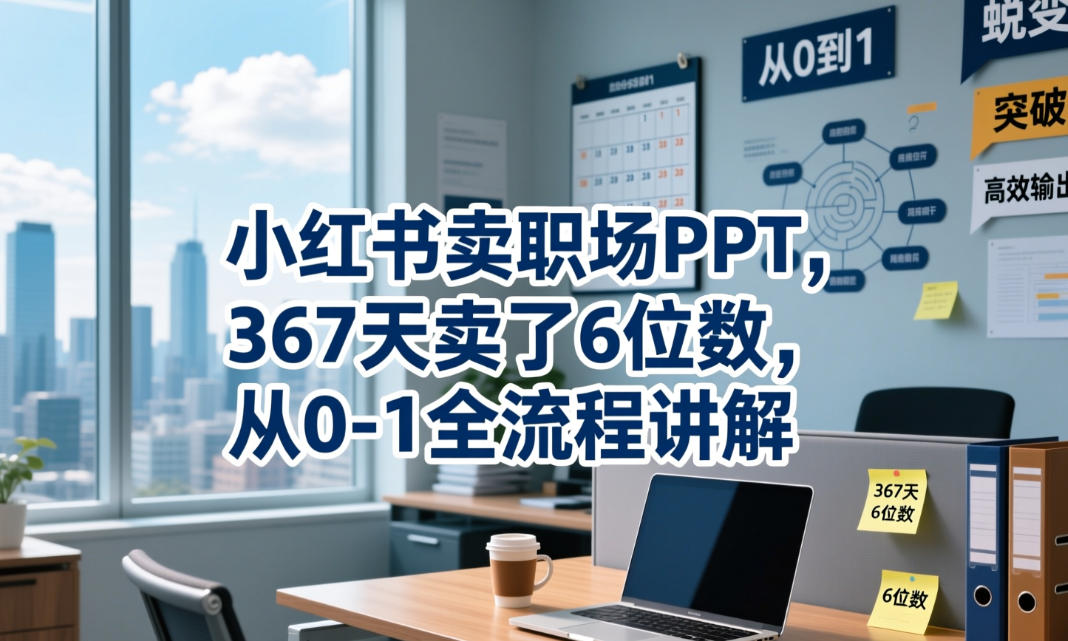 小红书卖职场PPT，367天卖了6位数，从0-1全流程讲解-HEIXMI（中国站）