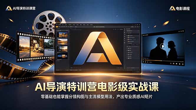 AI导演特训营电影级实战课，零基础也能掌握分镜构图与主流模型用法，产出专业质感AI短片-HEIXMI（中国站）