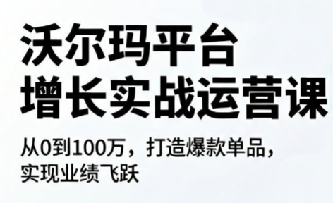 沃尔玛平台增长的实战运营课-HEIXMI（中国站）