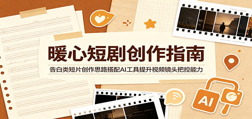 暖心短剧创作指南：告白类短片创作思路搭配AI工具提升视频镜头把控能力-HEIXMI（中国站）