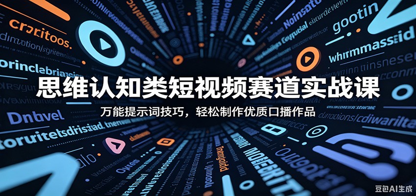 思维认知类短视频赛道实战课：万能提示词技巧，轻松制作优质口播作品-HEIXMI（中国站）