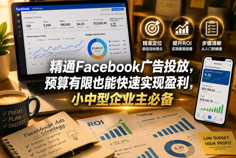 精通Facebook广告投放，预算有限也能快速实现盈利，小中型企业主必备【原创双语字幕】-HEIXMI（中国站）