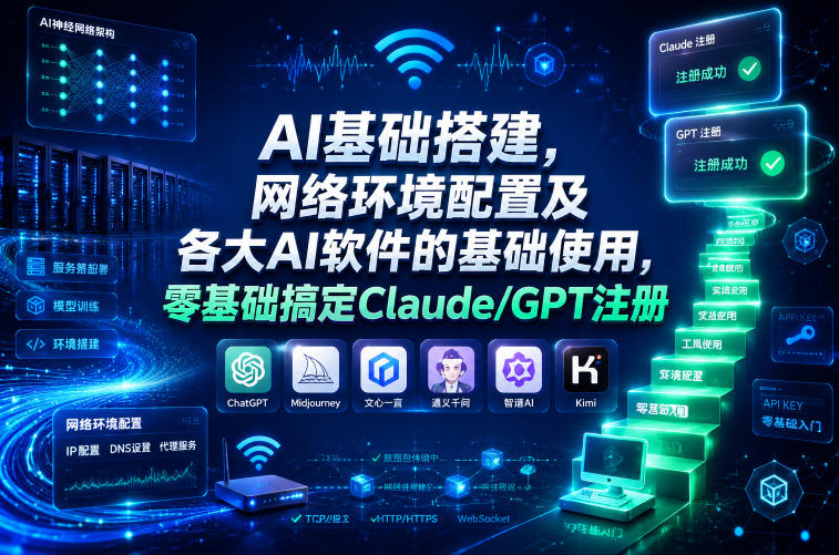 AI基础搭建，网络环境配置及各大AI软件的基础使用，零基础搞定Claude/GPT注册-HEIXMI（中国站）