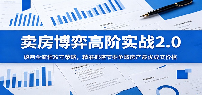 卖房博弈高阶实战2.0：谈判全流程攻守策略，精准把控节奏争取房产最优成交价格-HEIXMI（中国站）