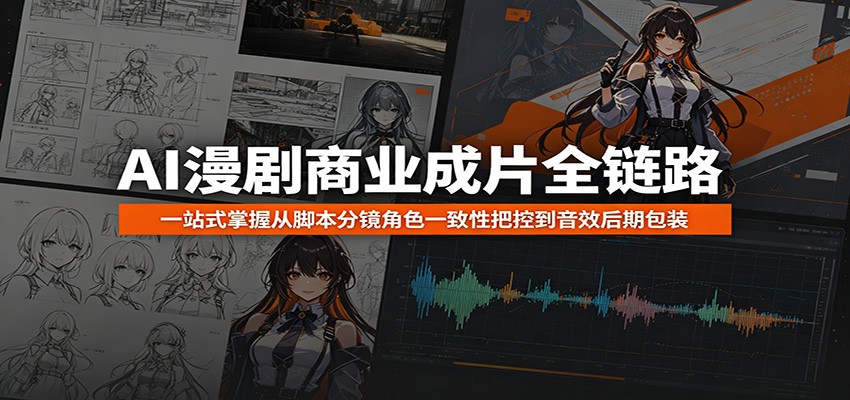 AI漫剧商业成片全链路：一站式掌握从脚本分镜角色一致性把控到音效后期包装-HEIXMI（中国站）