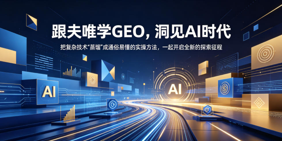 跟夫唯学GEO，洞见AI时代，把复杂技术“蒸馏”成通俗易懂的实操方法，一起开启全新的探索征程-HEIXMI（中国站）