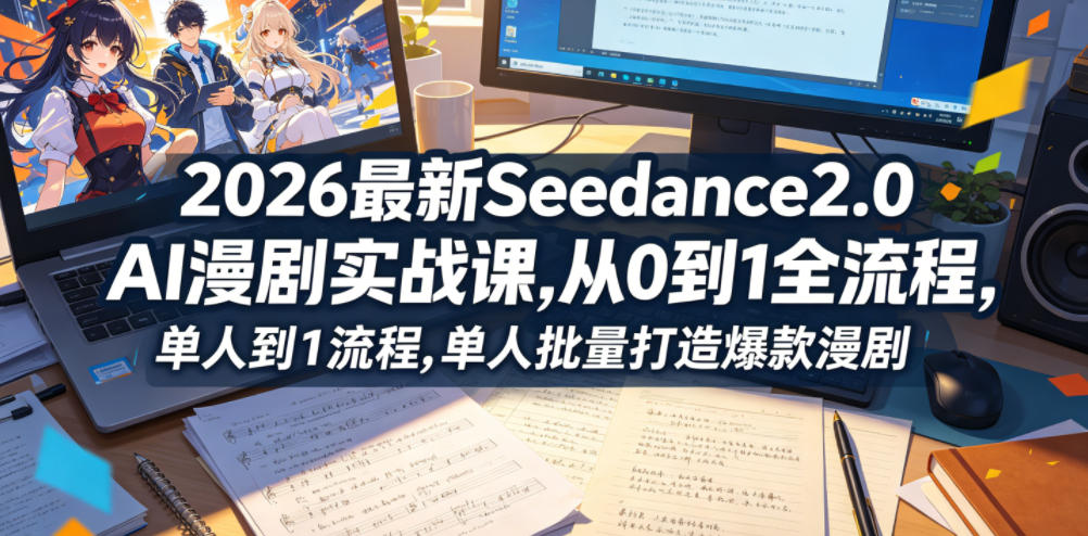 2026最新Seedance2.0 AI漫剧实战课,，从0到1全流程，单人批量打造爆款漫剧-HEIXMI（中国站）