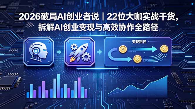 2026 破局 AI 创业者说｜22 位大咖实战干货，拆解 AI 创业变现与高效协作全路径-HEIXMI（中国站）