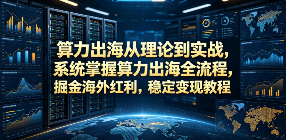 算力出海从理论到实战，系统掌握算力出海全流程，掘金海外红利，稳定变现教程-HEIXMI（中国站）