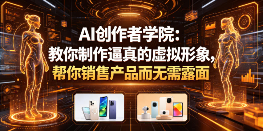 AI创作者学院：教你制作逼真的虚拟形象，帮你销售产品而无需露面【原创双语字幕】-HEIXMI（中国站）