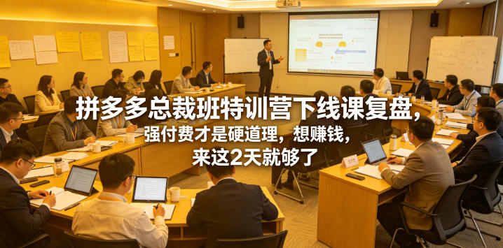 拼多多总裁班特训营下线课复盘，强付费才是硬道理，想賺钱，来这2天就够了-HEIXMI（中国站）