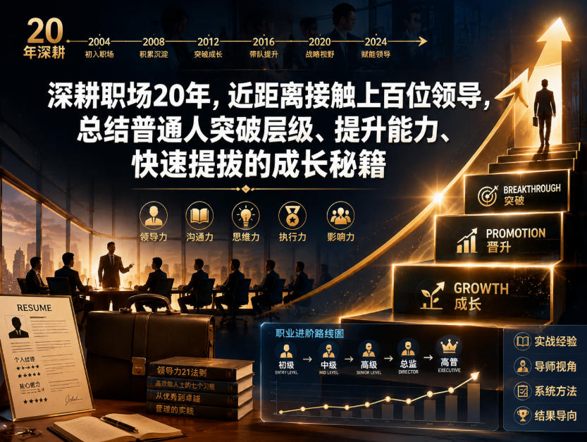 付费文章：深耕职场20年，近距离接触上百位领导，总结普通人突破层级、提升能力、快速提拔的成长秘籍(全网独家干货)-HEIXMI（中国站）