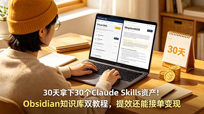 30天拿下30个Claude Skills资产！Obsidian知识库双教程，提效还能接单变现-HEIXMI（中国站）