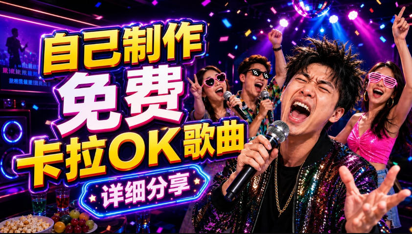 零基础AI制作免费卡拉OK视频教程，从歌曲生成、音轨分离到字幕制作、视频导出，手把手教学-HEIXMI（中国站）