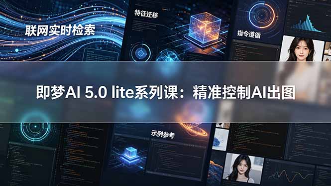 即梦AI 5.0 lite实战课：联网实时检索+特征迁移+指令遵循+示例参考，精准控制AI出图-HEIXMI（中国站）