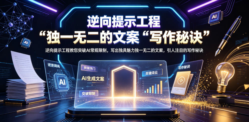 逆向提示工程教您突破AI常规限制，写出独具魅力独一无二的文案，引人注目的写作秘诀【原创双语字幕】-HEIXMI（中国站）