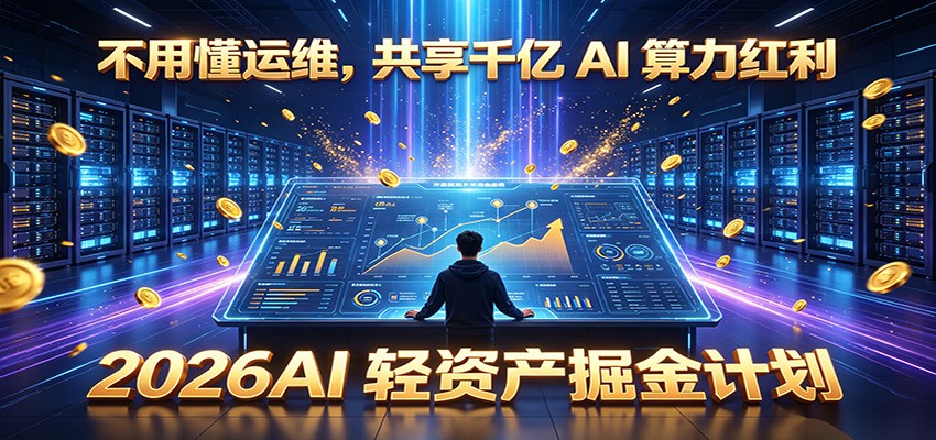 不用懂运维，共享千亿 AI 算力红利，2026AI 轻资产掘金计划-HEIXMI（中国站）