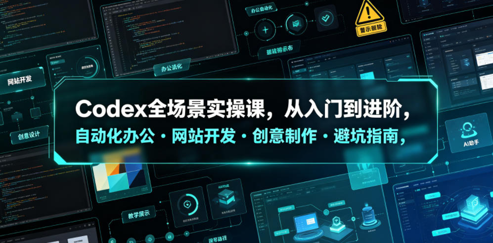 Codex全场景实操课，从入门到进阶，自动化办公・网站开发・创意制作・避坑指南，全流程教学-HEIXMI（中国站）