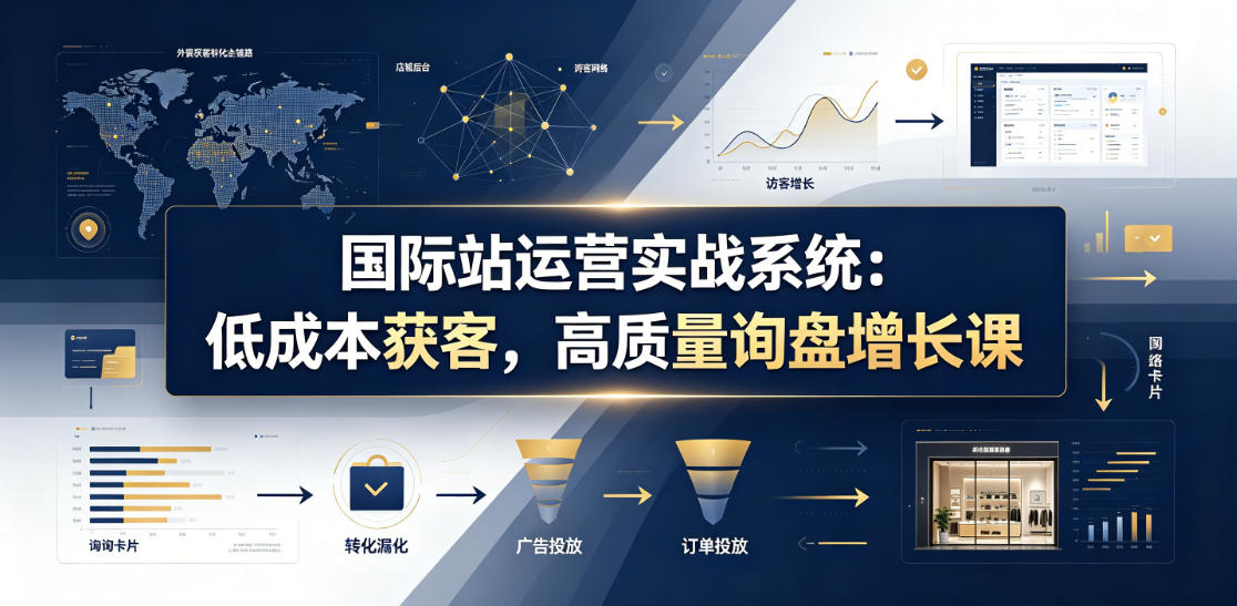 国际站运营实战系统：低成本获客，高质量询盘增长课(更新26年)-HEIXMI（中国站）