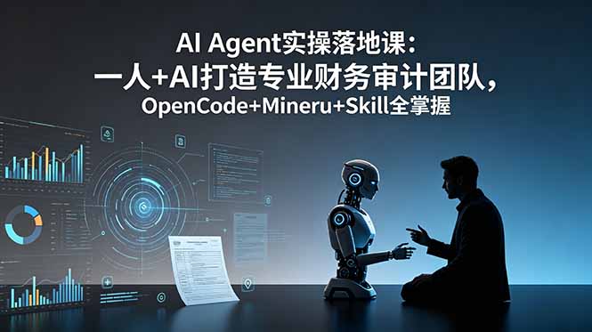 AI Agent实操落地课：一人+AI打造专业财务审计团队，OpenCode+Mineru+Skill全掌握-HEIXMI（中国站）