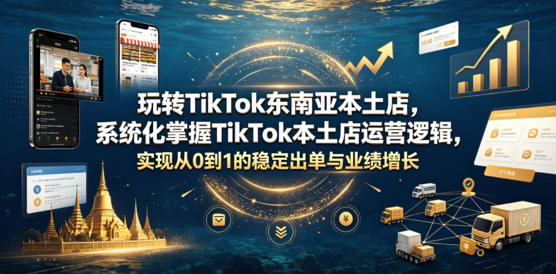 玩转TikTok东南亚本土店，系统化掌握TikTok本土店运营逻辑，实现从0到1的稳定出单与业绩增长-HEIXMI（中国站）