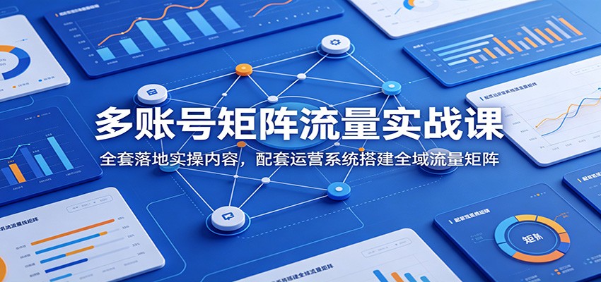 多账号矩阵流量实战课：全套落地实操内容，配套运营系统搭建全域流量矩阵-HEIXMI（中国站）