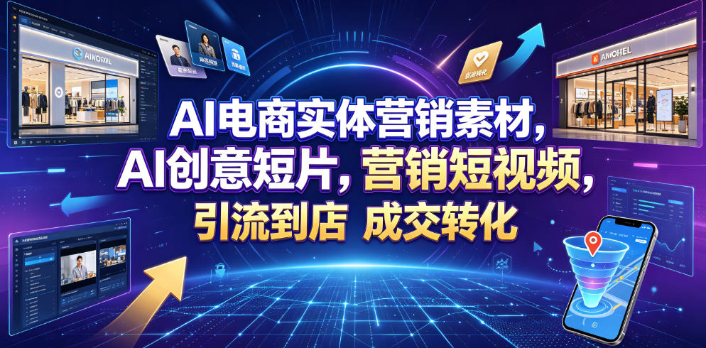 AI电商实体营销素材，AI创意短片，高效打造营销短视频，轻松引流到店，稳定提升门店客流与成交转化-HEIXMI（中国站）