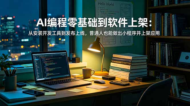 AI编程零基础到软件上架：从安装开发工具到发布上线，普通人也能做出小程序并上架应用商店-HEIXMI（中国站）