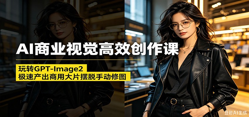 AI商业视觉高效创作课：玩转GPT-Image2，极速产出商用大片摆脱手动修图(更新)-HEIXMI（中国站）