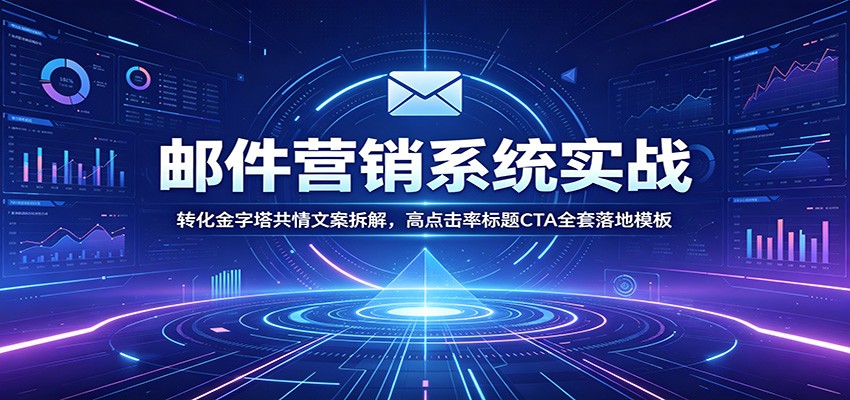 邮件营销系统实战：转化金字塔共情文案拆解，高点击率标题CTA全套落地模板-HEIXMI（中国站）