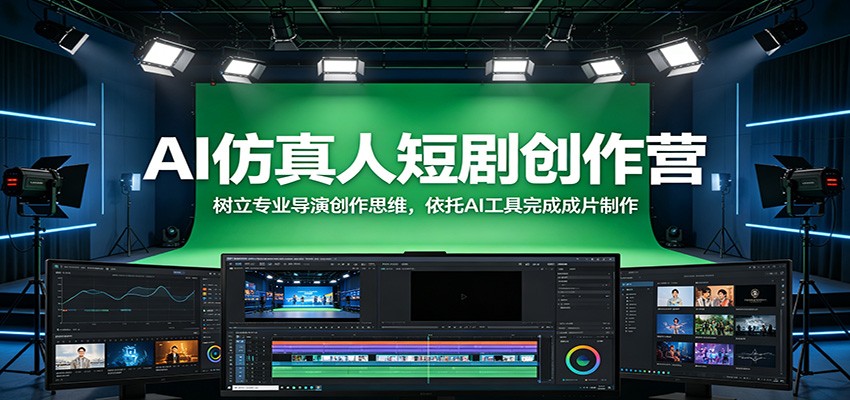 AI仿真人短剧创作营：树立专业导演创作思维，依托AI工具完成成片制作-HEIXMI（中国站）