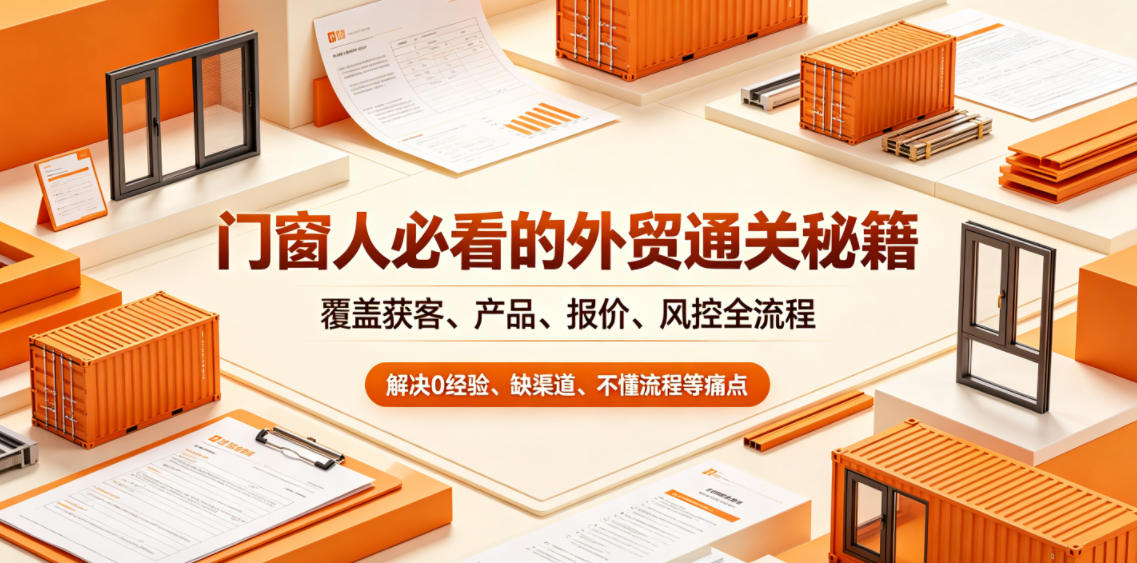 门窗人必看的外贸通关秘籍，块覆盖获客、产品、报价、风控全流程，解决0经验、缺渠道、不懂流程等痛点-HEIXMI（中国站）
