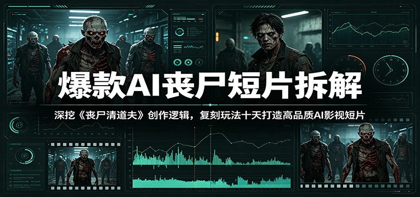 爆款AI丧尸短片拆解：深挖《丧尸清道夫》创作逻辑，复刻玩法快速打造高品质AI影视短片-HEIXMI（中国站）