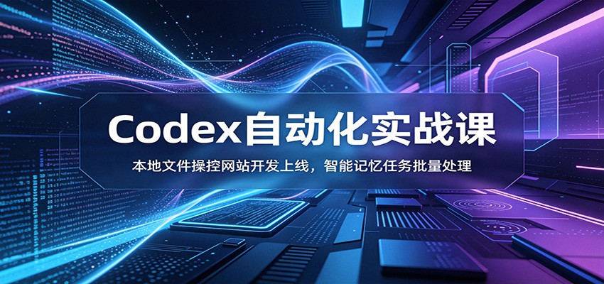 Codex自动化实战课：本地文件操控网站开发上线，智能记忆任务批量处理-HEIXMI（中国站）