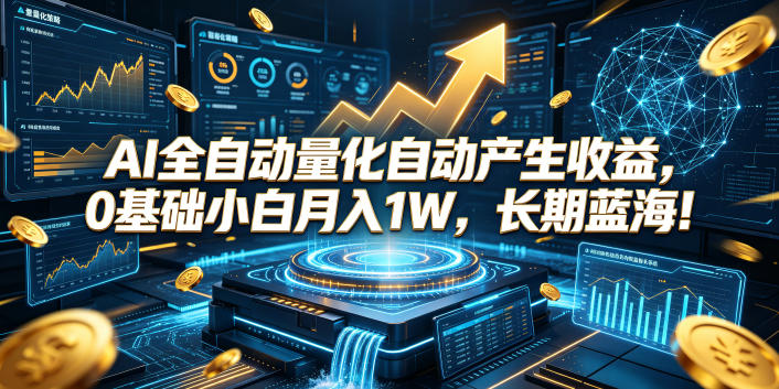 AI全自动量化自动产生收益，0基础小白月入1W，长期蓝海！【揭秘】-HEIXMI（中国站）