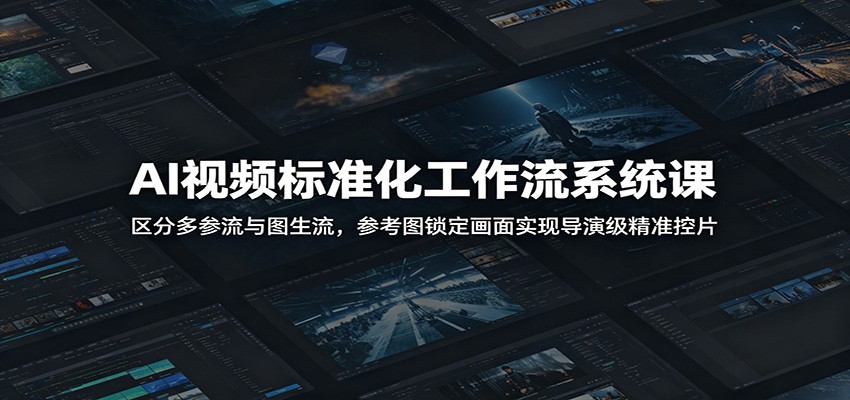 AI视频标准化工作流系统课：区分多参流与图生流，参考图锁定画面实现导演级精准控片-HEIXMI（中国站）