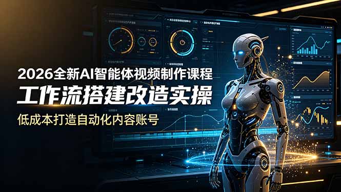 2026全新AI Codex智能体视频制作课程，工作流搭建改造实操，低成本打造自动化内容账号-HEIXMI（中国站）