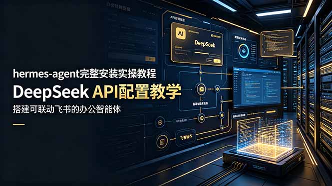 hermes-agent完整安装实操教程，DeepSeek API配置教学，搭建可联动飞书的办公智能体-HEIXMI（中国站）